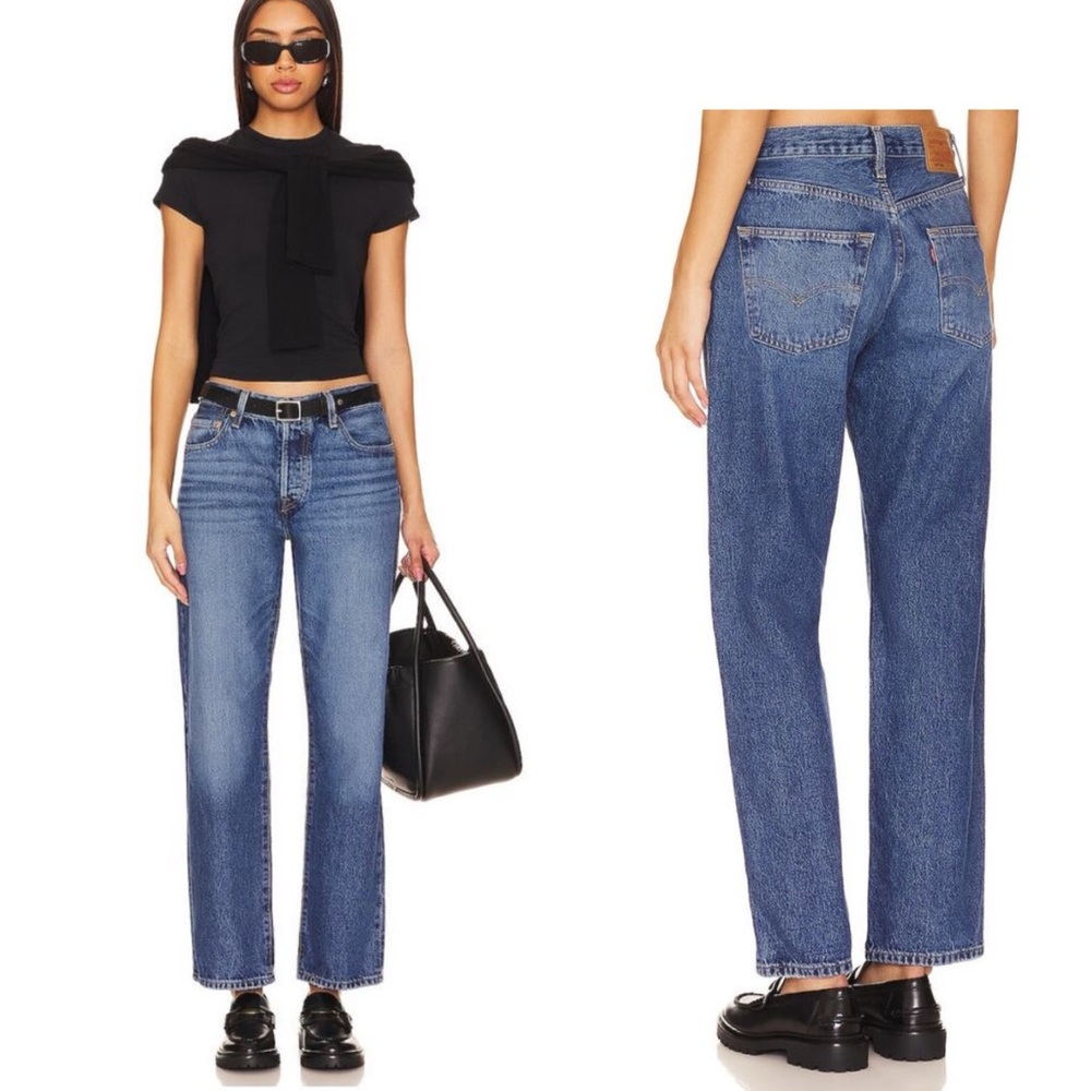 Levi's Straight Leg Jeans in Classic Blue Denim